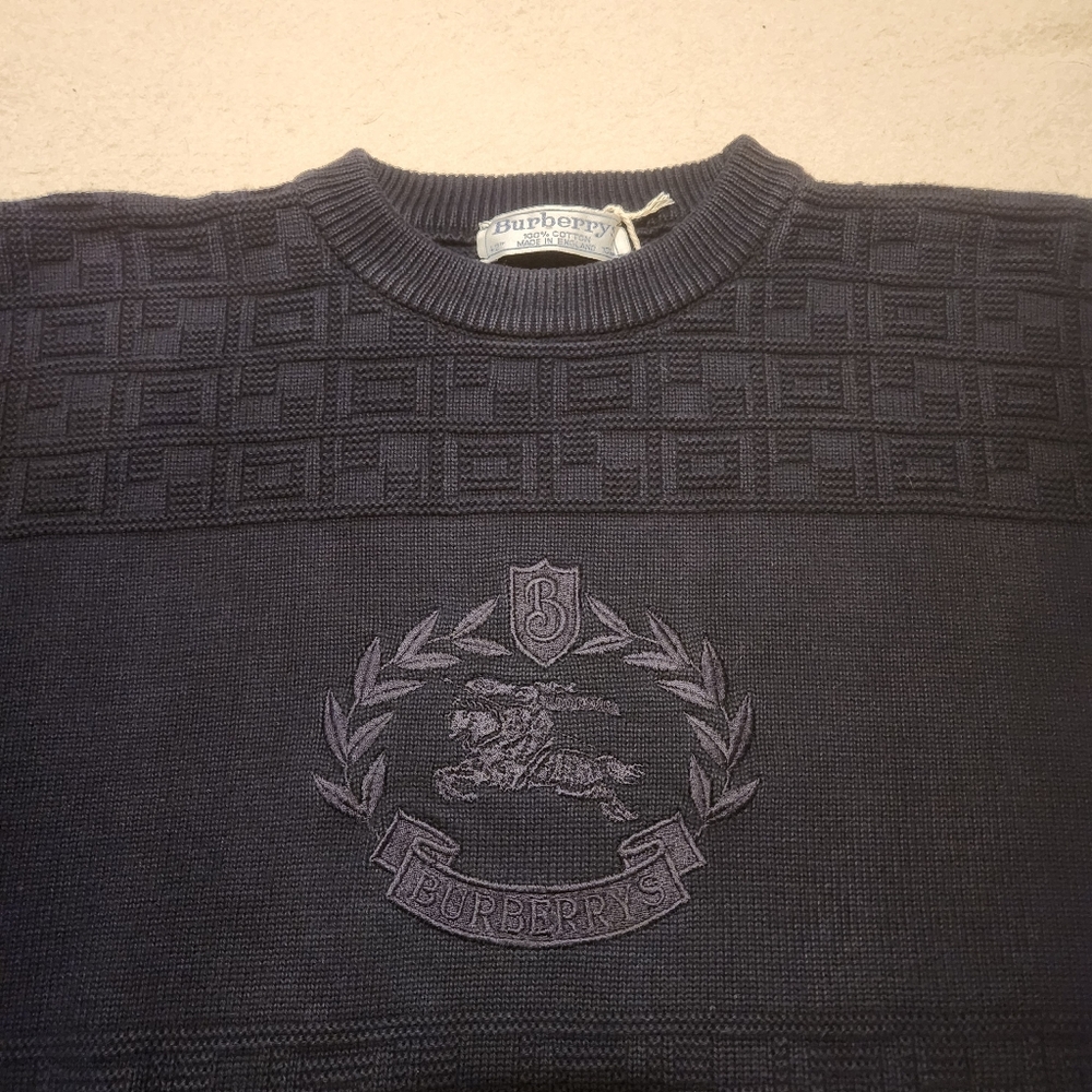 Vintage Navy Blue Men's Sweater